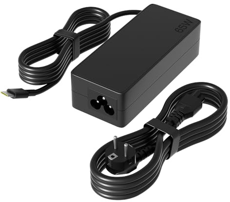 PowerPortnerLink 65W USB C Cargador Compatible con Lenovo Thinkpad, Yoga, Ideapad, Chromebook, ThinkBook Series Laptop Replacement Adaptador