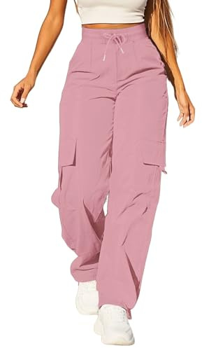 Cargobyxor dam sportiga stretch cargobyxor lösa lediga andningsbara byxor med multifickor med sidfickor vintage pants baggy trekking stridbyxor bekväma byxor, 3XL