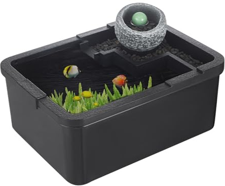 Small USB Aquarium Fish Tank - Small Desktop Aquarium | Illuminated Hydroponic Tank with Silent Pump | Betta Compact for 0ffice Bedroom Bookshelf Hospital Aquaponics Arreci