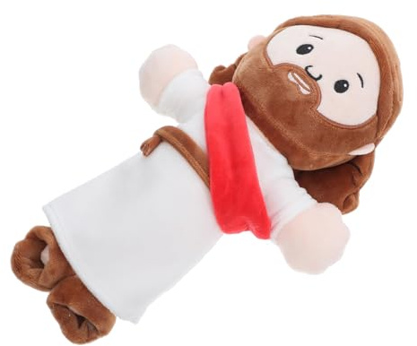 Yardwe Jesus Plüschpuppe Niedliche Christliche Figur für Kuscheltier für Religiöse Feiertage Wie Ostern und Weihnachten und Bequem Taufgeschenk oder Dekoration