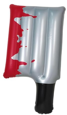 Oshhni Cuchillo Inflable de Halloween, Accesorio de Broma de Terror, Juguete Interactivo, decoración clásica Realista y aterradora de Halloween para, Cuadrado