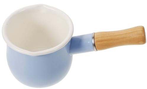 Generico Pentola per Latte Antiaderente 10 CM in Smalto Blu Manico Allungato Pentola Multifunzione per Riscaldamento Latte Zuppe e Alimenti per Ragazzo Ragazza Adatta per Uso Domestico