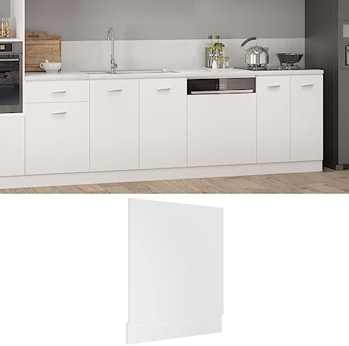 Lyon - Cache de lave-vaisselle - Blanc - 59,5 x 3 x 67 cm - En matériau dérivé du bois - Pour façade de cuisine à intégrer