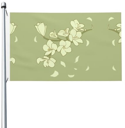 Bandera de jardín de doble cara de Begonia de dibujos animados, 90 x 150 cm, adecuada para uso durante todo el año, decorar porches, balcones y patios | Mástil de bandera no incluido.