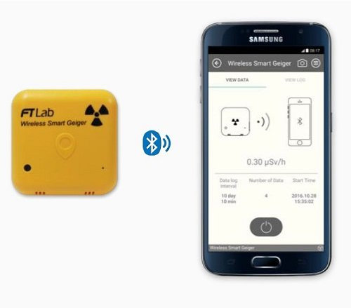 Smart Wireless Geigerzähler Strahlenmessgerät Dosimeter Radiometer Geiger-Müller Zähler iOS Android iPhone SMW