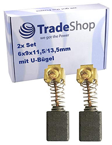 2 x Carbon Brushes for Various Electric Tools such as Drills, Hammer Drills, Jigsaw Hedge Trimmers, Circular Saw (e.g. Makita)