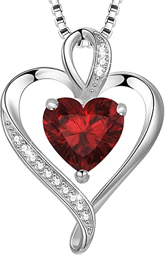 LAVUMO Herzkette 925 Silber Rosegold Gold Damen Halskette - Herz änhänger Silber Kette Damen Schmuck Geschenk für Frau Frauen MaMa Freundin an Geburtstags Weihnachten Valentinstag Hypoallergen Ketten