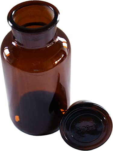 Apothekerflasche 500 ml, Braunglas, Weithals (10er Set)