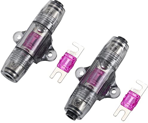 Greluma 2 St 100A 6-10 Gauge AWG In-Line ANL MANL Säkringshållare med 2 st 100A Säkring