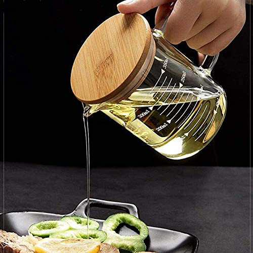 350ml/500ml/1000ml Tasse à Mesurer en Verre Tasse Doseur avec Couvercle Hermétique Tasse en Verre Résistant à la Chaleur Bécher Cuisson Tasse à Thé Lait Café Vin Pichet d'Eau Chaude Froide