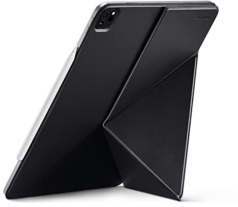 pitaka Hülle für iPad Air 13 M4/M3/M2 mit Stifthalter Folio 2 Schwarz | Hülle für iPad Air 13 2026–2024 & Pro 12.9 2022-2018 mit Stifthalter aus PU Leder Magnetständer ideal für Studium & Zeichnen