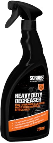 SCRUBB G42 Heavy Duty Degreaser, Powerful Multipurpose Cleaner, Fast Degreasing of Oils and Heavy Grime, For Work Surfaces, Tools, Equipment, Vehicles, Wheel Cleaning, 750ml