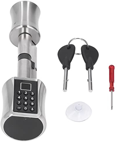 Intelligentes Fingerabdruck-Türschloss,Edelstahl, Intelligentes Zylinderschloss, Fingerabdruck-Passwort-Türschloss Und Schlüsselloses Eingangstürschloss, Heim-Smart-Schloss, Codeschloss-Tür Für 40 Bi