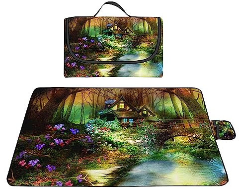 TengYuer Picknickdecke 180x200cm Stranddecke Wasserdicht Sandfrei Isoliert Faltbar Strandmatte mit Tragegriff Outdoor Campingdecke XXL für Camping Parks Strände Picknick WaldhüTte