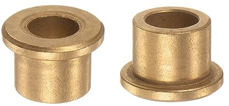 QUARKZMAN 2Stk Flansch Gleitlager Hülse Sinterbronze Buchsen 12x18x16mm | Selbstschmierende Lager mit 24x3mm Flansch Niedrigem Reibungskoeffizienten für Elektromotoren, 3D-Drucker, Maschinenbau