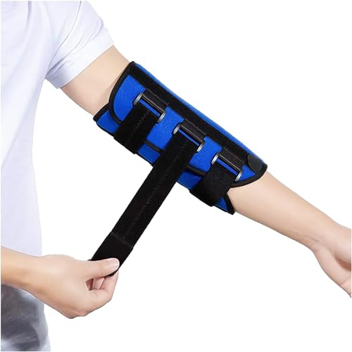 JTMKYO 1 gomitiere blu, protezione per gomiti, stabilizzatore braccia, fascia di rinforzo per gomiti, gomitiere, protezione elastica regolabile, supporto per gomiti