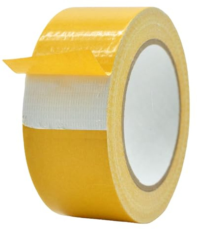 MAT Carpet Tape Double Sided Adhesive 2 Inch x 75 Feet– High Tack Rug Tape for Hardwood, Mounting, Textiles – Residue Free, Strong Adhesion to Floor, Tiles, Area Rough Fixed DCCT61W