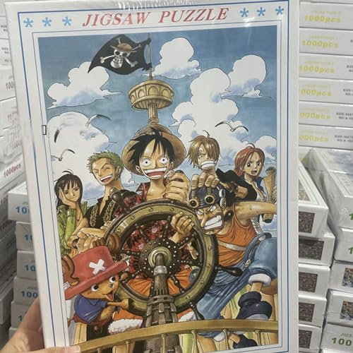 Tuzsocr Jigsaw Puzzles 1000 Pieces for Adults,Family Activity Jigsaw Puzzles Educational Games,for Adults & Kids Age 12 Years Up (Straw Hat Pirates)