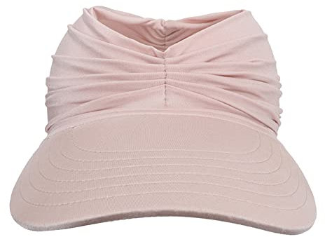 SRZYMJ Bandana Cap mit Schleifenbindung Damen - Sonnencap- Kopftuch mit Schirm - Visor One Size - Sommercap aus Baumwolle - Mütze Frühjahr/Sommer Rosa