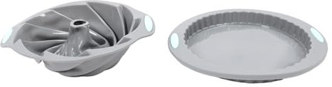 ZJchao Tortiera Scanalata in Silicone di Alta qualità, Stampo Rotondo Antiaderente per Preparare Gelatina, Torte, Gelatina, Crostate, Mousse, Pane, Facile Rilascio e Pulizia, Utensili
