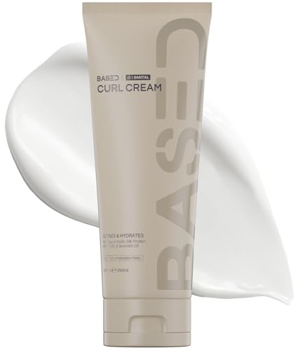 BASED BODYWORKS Crema Per Riccioli Completamente Naturale: Definisce I Riccioli Controlla Il Crespo Fissaggio Idraulica E Nutre Con Agave Proteine Di Seta E Olio Di Ricino