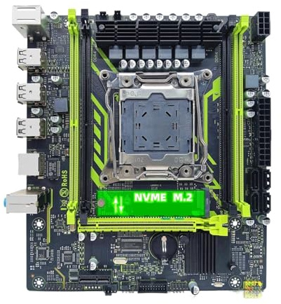 Kit Carte mère X99-8D4 avec processeur Xeon E5 2650 V4 LGA2011-3, mémoire DDR4 16 Go (1 x 16 Go), 2133 MHz RA-M, NVME M.2 SATA(Motherboards)