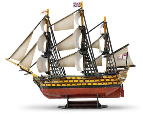 PizazzToy 3D Puzzle Holz Segelschiff für Erwachsene, 189 Teile DIY Montage 3D Holzpuzzle Segelschiff Victory der Royal Navy Bastelset, Weihnachten 2025 Dekoration Geschenk Modell