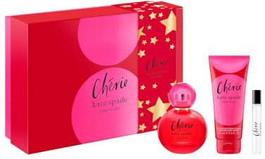 kate spade new york Cherie 3 Piece Eau de Parfum Gift Set (Eau de Parfum Spray, Perfumed Body Lotion, Travel Spray)