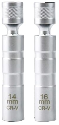 VRTYVEYBB 14 mm och 16 mm magnetisk svängbar hylsnyckel för tändstiftskontakter – kromvanadiumstål, för BMW R55/R56/R57/R60 och MINI
