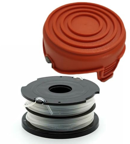 Serenophile Bobina per Black Decker A6442 GL660PC GL670PC, 1 bobina con 1 tappo filo di ricambio per tagliaerba elettrico