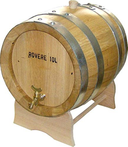 Agorà Botti Barilotto in Rovere da 10 Litri con Spessore doghe da 2,5 cm