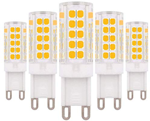G9 Dimmable LED Bulb 6W Warm White 3000K 60W Halogen Bulb Replacement, 220V - 240V, 5-Pack