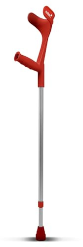 Pulox Unterarmgehstütze Rot 140 kg Klassiker mit Ergo-Softgriff | Klassiker Gehhilfe von Ossenberg im Pulox-Design, Ergonomischer Griff für hohen Komfort und sicheren Halt im Alltag