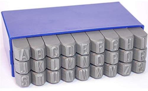GRAVUREM-S RECHTSGRAVIERT - Schlagbuchstaben, Schlagstempel, Prägestempel, Einschlagbuchstaben - Großbuchstaben A-Z,& - ABDRUCK NICHT LESBAR / 2,5mm