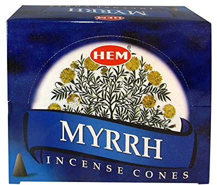 Myrrh Incense Cones and Cone Incense Burner Bundle Insence Insense Hem Incense