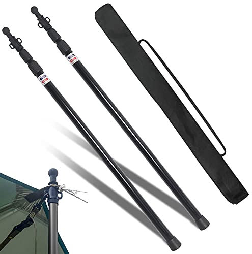 YHMT 1 Satz mit 2 Teleskopstange | Zeltstangen für Sonnensegel, Zelt, Vorzelt, Tarp, Markise, 90 – 230 cm, stufenlos ausziehbar | Stange für Camping, Zelt, Balkon