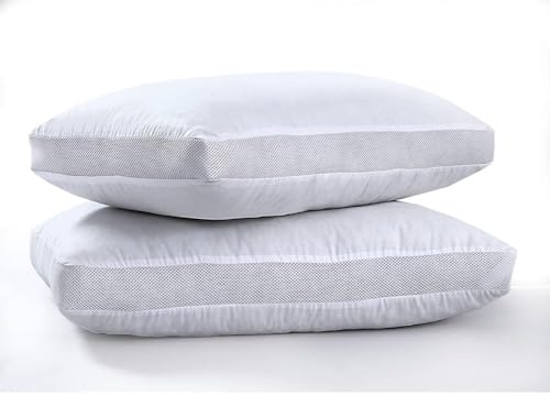 Bedding Home Breathable Airmesh Pillows 2 Pack | Airflow Prevents Overheating |Back Support Bed Anti Snore Pillows |Washable Hotel Side Sleeper Pillow Pack of 2