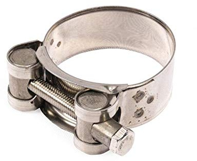 BYNYXI Abrazadera de Escape de Motocicleta, Abrazadera de Tubo de Escape de Moto Parte Reemplazable de Acero Inoxidable para Silenciador de Escape de Motocicleta de Tipo Deslizante, 60-63 mm