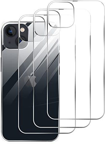 GIOPUEY Pellicola Protettiva Retro per iPhone 14, iPhone 14 Retro Pellicola, Vetro Temperato, Alta Trasparenza, AntiGraffio, Antiscivolo - Transparent