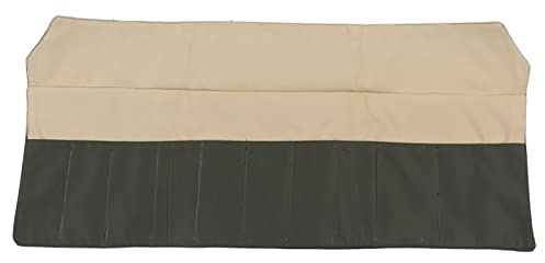 Tyenaza Borsa per Attrezzi per Bonsai, 10 Scomparti Pacchetto Porta Attrezzi Borsa per Rotolo di Tela Verde in Grado, Borsa per Attrezzi da Giardino Portatile Borsa per Giardinaggio