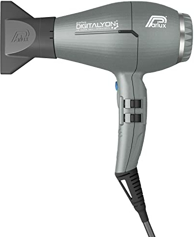 Parlux Digitalyon Professioneller digitaler Haartrockner mit negativen Ionen. Sehr leicht und leistungsstark. Hergestellt in Italien (Glittergrau)