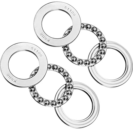 QUARKZMAN 2 Stück Einweg Axial Kugellager 30mm x 47mm x 11mm Chromstahl | Einreihige Walze, für Aufzüge und Formenbau