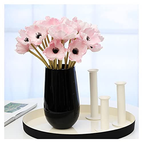 TONZN Künstliche Blumen, Mohn, künstliche Blume, künstliche Blume, Wohnzimmer, Esstisch, Seidenblume, Kunststoff-Blumenstrauß, geeignet für Geschäft, Schlafzimmer (Farbe: Rot) (Rosa)