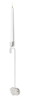 Georg Jensen 2023 Maus Kerzenhalter mit Palladiumauflage Finish - Weihnachtsbaum Saisonal Dekoration - Entworfen von Sanne Lund Traberg