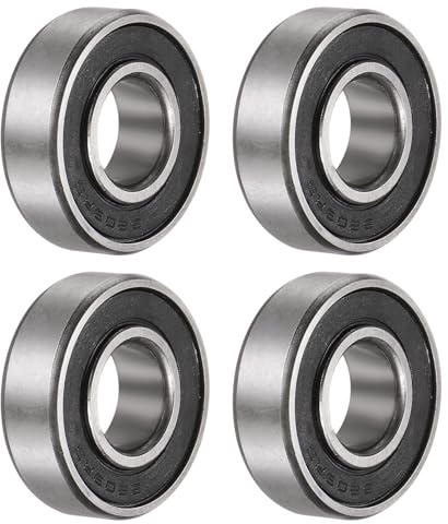 QUARKZMAN 4 Stück 6203-2RS Kugellager 17x40x12mm Kohlen Stoffstahl ABEC1 Z1 | Doppelt Abgeschirmt, für Motoren