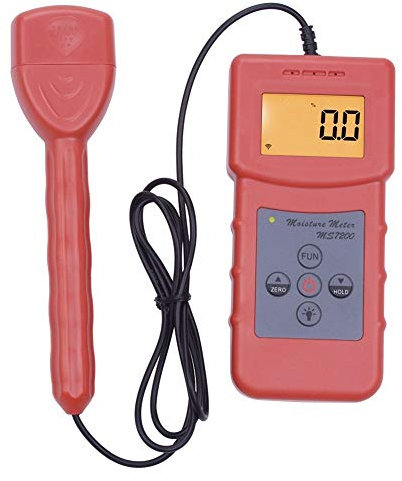 Humidimètre portable, Numérique de haute précision de mesure hygromètre avec 2 courts Pins Humidimètre MS7200 for le papier de construction du sol pour le bois, le bois de chauffage, le bois de charpe