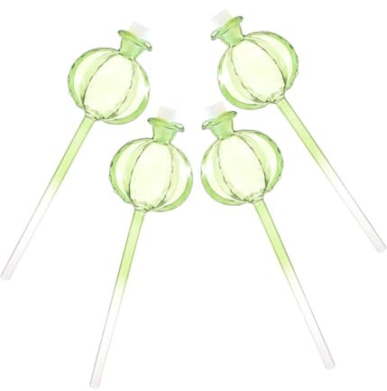 FUNOMOCYA 4piezas Unidades Goteros Riego De Transparente para Plantas Autorriego Automático con Diseño Cactus Riego por Goteo para Bonsáis y Macetas Interiores