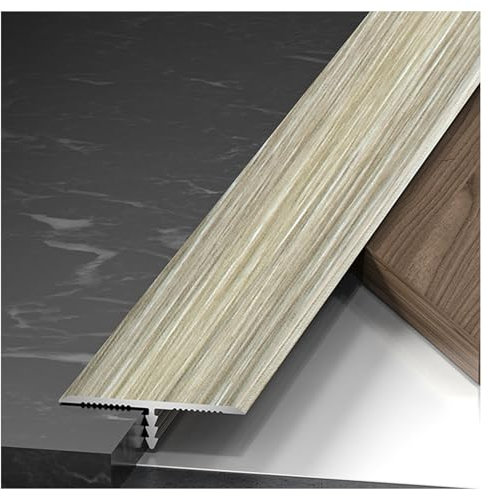3 Stück Aluminium-T-Formleisten, Übergangsschiene Aluminium eloxiert, Übergangsschiene aus Aluminium eloxiert - Bodenleiste für Laminat & Parket, Höhenausgleich für Fußböden, Türschwelle(Y,20 mm)
