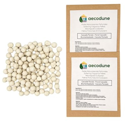 aecodune Recharge Boules de Seche Linge 2 mois - Perles Adoucissantes et Senteur Délicate, Réduit le Temps de Séchage - Assouplissant Linge Ingrédients Naturels et Economies (20 Séchages)