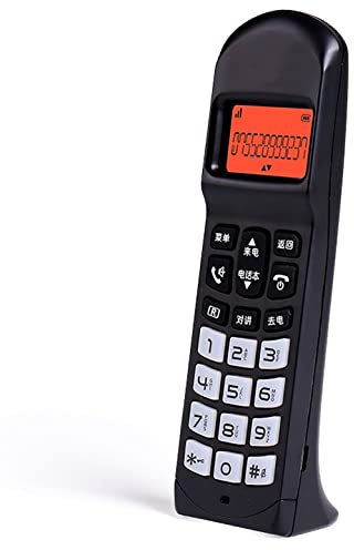 CAFIEDR Téléphone résidentiel sans Fil Haut de Gamme avec Blocage des appels de Base, Appel à Trois, Volume amélioré, Extensible jusqu'à 4 combinés, téléphone résidentiel Noir, téléphones